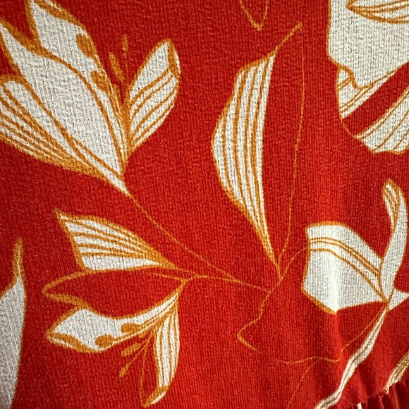 Ava & Viv Red and White Floral Dress Tropical - Picture 8 of 9